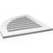 Ekena Millwork Quarter Round Top Left Surface Mount PVC Gable Vent w/ 3-1/2"W x 1"P Standard Frame, 26"W x 30"H GVPQL26X3001SF - alternate 3